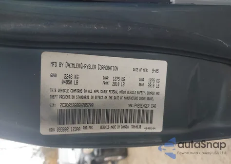 2006 Chrysler 300 Touring from USA, damaged, VIN 2C3KA53G86H285700